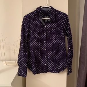 🍄Nwt. Tommy button down shirt navy